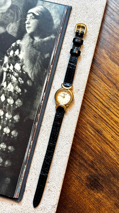 Marie Claire Vintage Watch 1990s - Bespoke Leather, Gold Plated