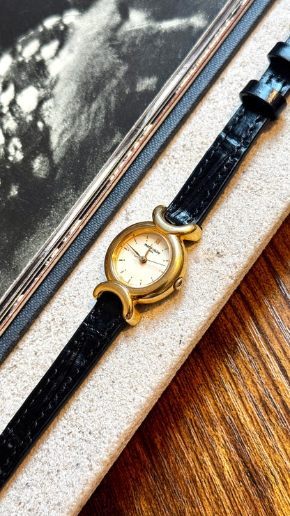 Marie Claire Vintage Watch 1990s - Bespoke Leather, Gold Plated