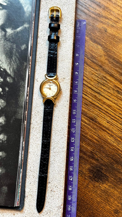 Marie Claire Vintage Watch 1990s - Bespoke Leather, Gold Plated