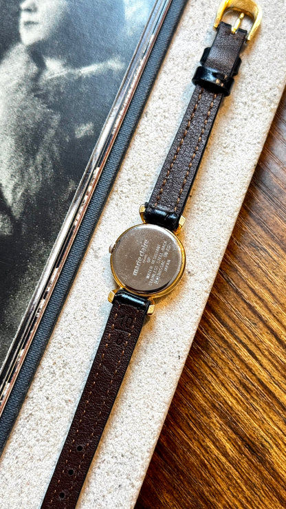 Marie Claire Vintage Watch 1990s - Bespoke Leather, Gold Plated