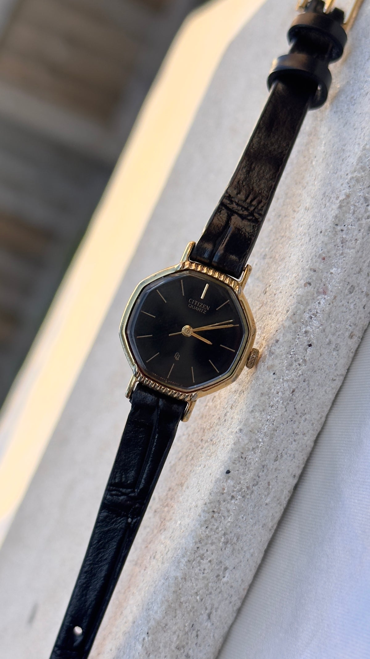 Citizen CQ Vintage Watch 1981 - Near mint - Bespoke leather
