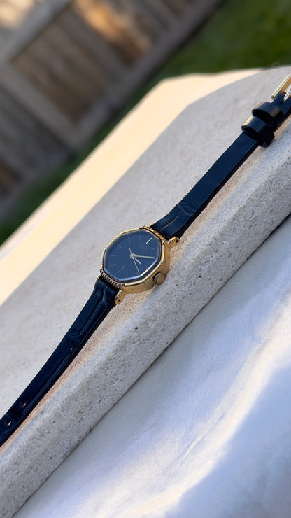 Citizen CQ Vintage Watch 1981 - Near mint - Bespoke leather
