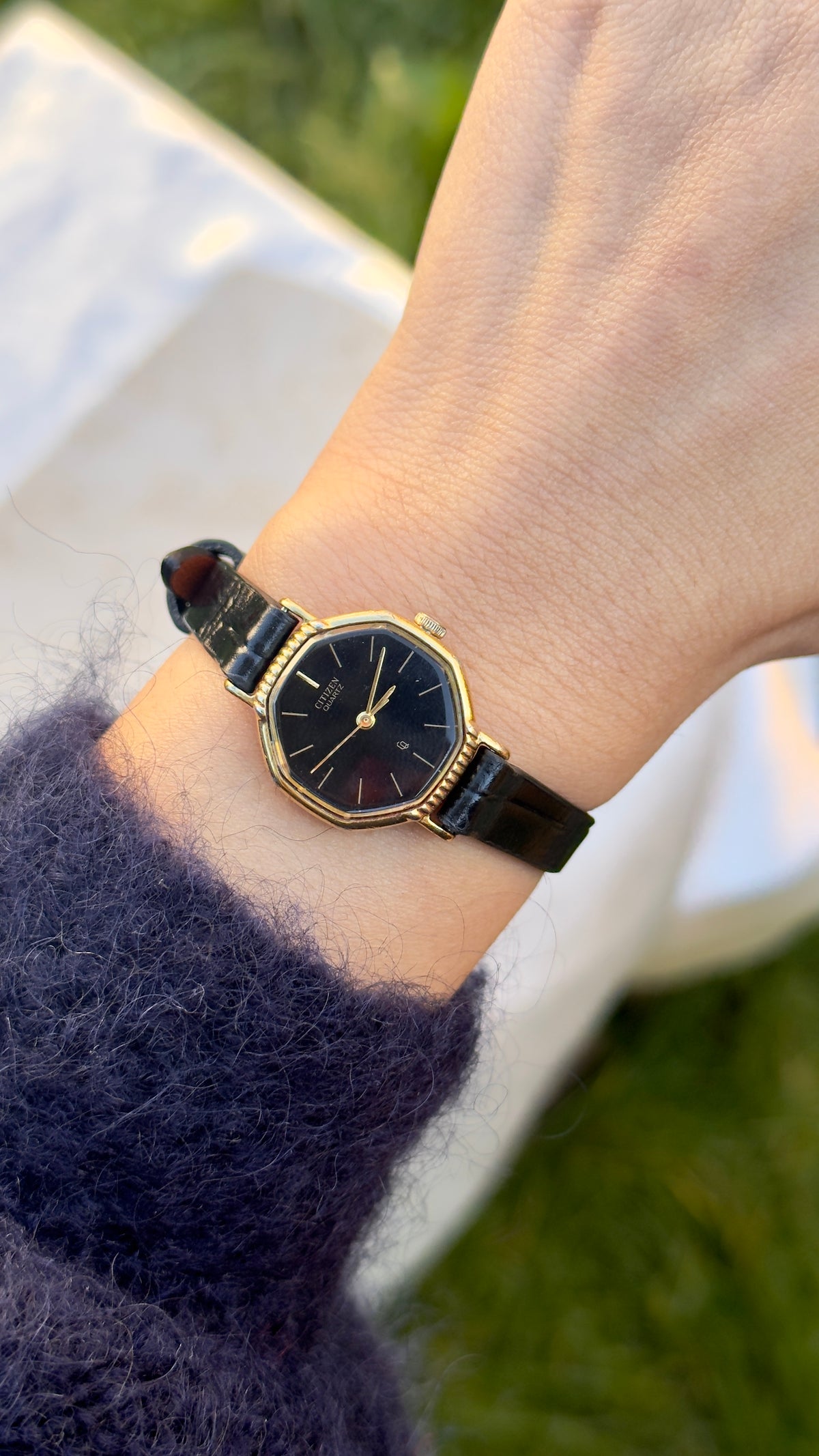 Citizen CQ Vintage Watch 1981 - Near mint - Bespoke leather