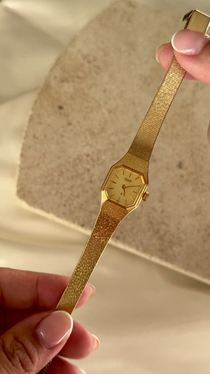 Vintage Seiko Sunlord Watch 1986, gold plated, mint condition