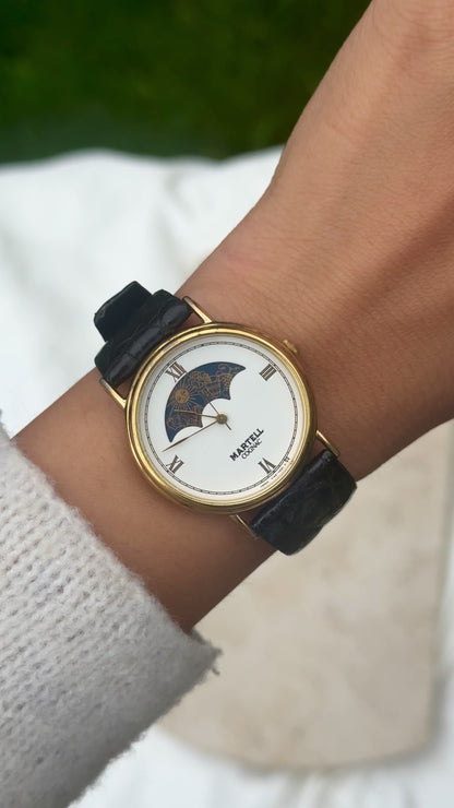 Super Rare Vintage Martell Cognac Watch- Moon Calendar