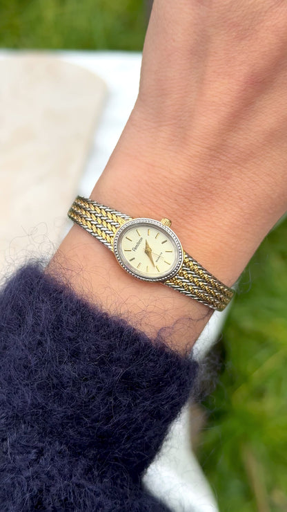Armitron Vintage Watch 1990s - Oval Face With Mesh Bracelet
