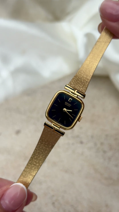 Vintage Seiko Integrated Bracelet Watch 1991 - gold plated