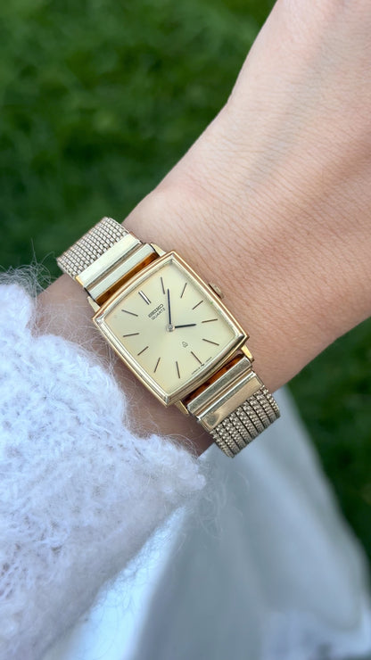 Seiko Vintage Tank Watch 1978 - stretch band