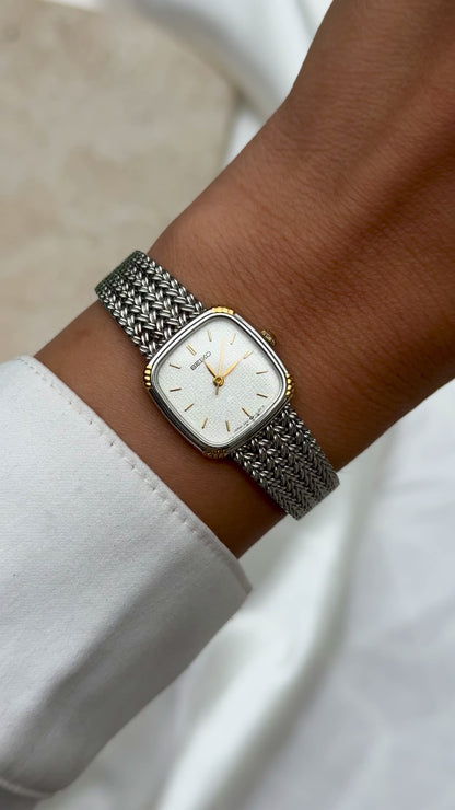 Vintage Seiko Watch 1988 - gold and white gold plated