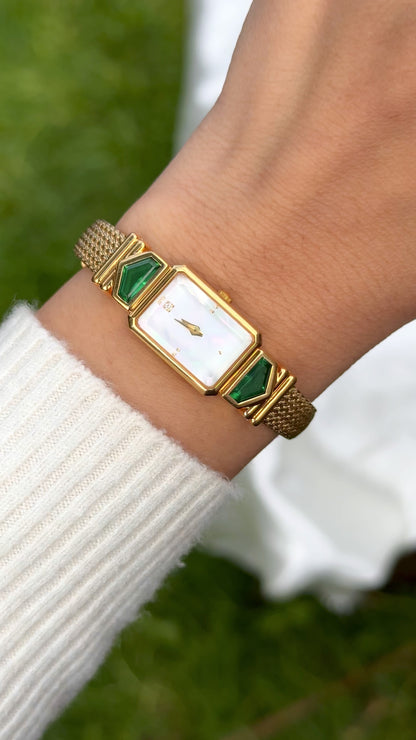 IEI Emerald Obsidianite from Mt. St. Helens Vintage Watch 1990s - Near Mint