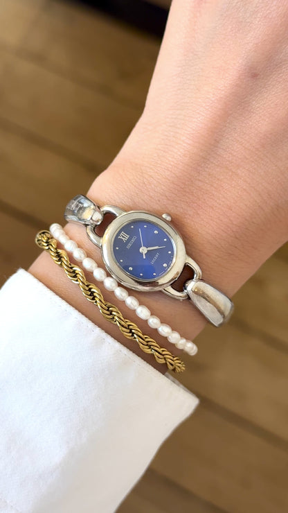 Classic 1995 Seiko Lucent Vintage Watch - Blue Dial