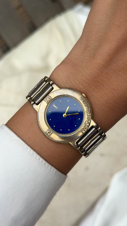 Yves Saint Laurent vintage watch (YSL) 1993 - Blue dial