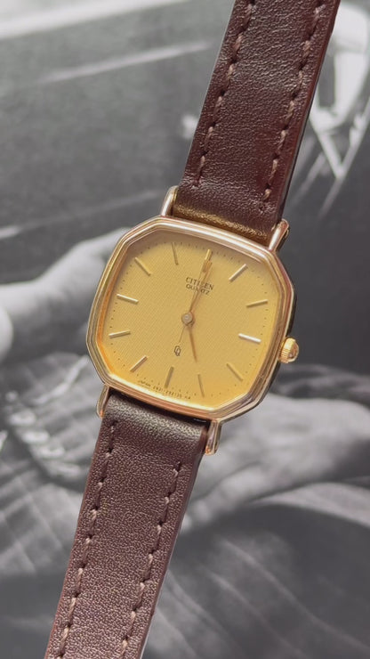 Citizen vintage watch 1993 18k gold plated