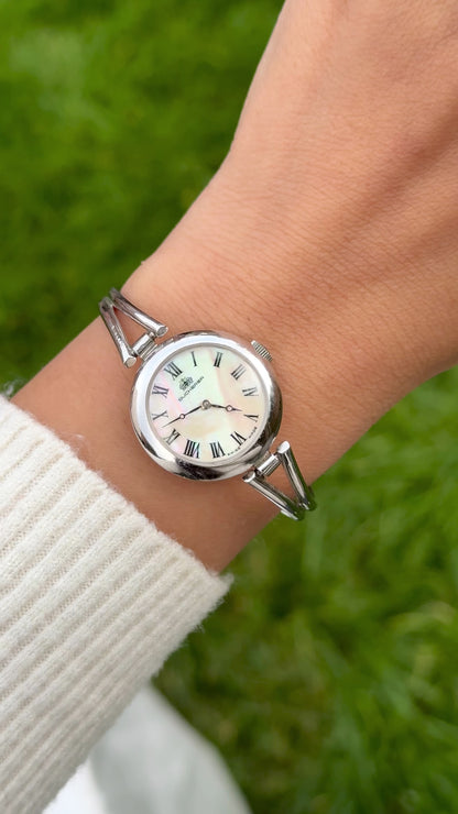 Bucherer Vintage Luxury Swiss Watch 1970s - Manual Wind, Mother of Pearl Dial