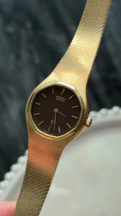 Super Rare Find Vintage Seiko Watch 1976 - Gold Plated