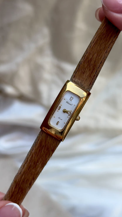 Vintage Vexcel Tank Watch - Pony hair leather