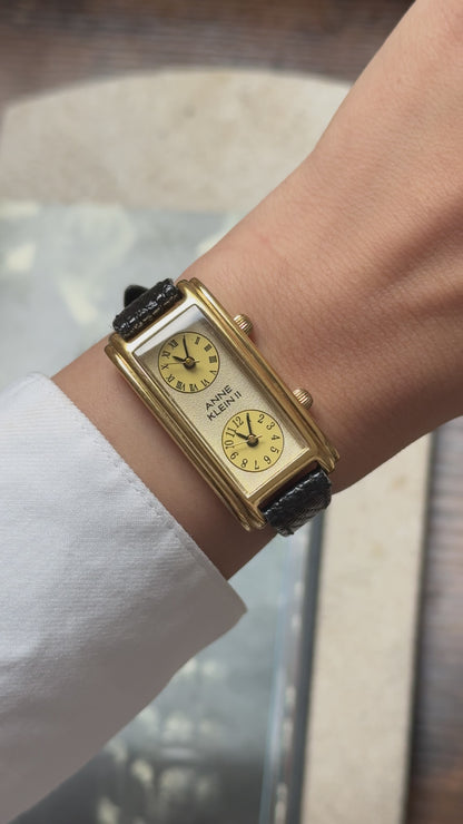 Anne Klein II Dual time Vintage Watch