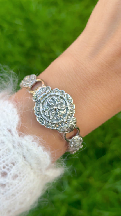 Art Deco Peek-a-boo watch - Marcasite