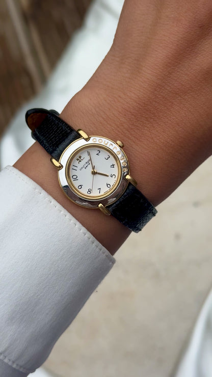 Courrèges Vintage Watch 1992 - Handmade genuine leather