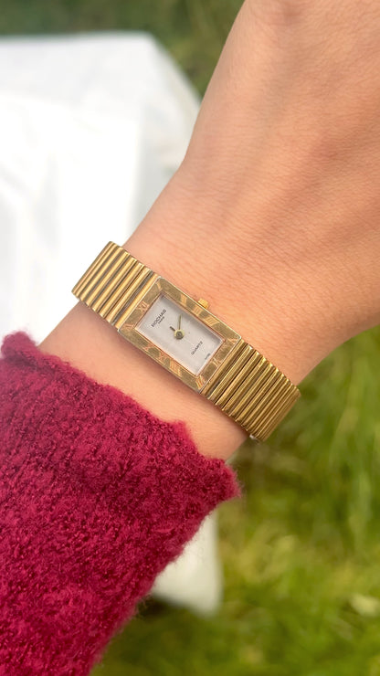 Rochas Paris Vintage Tank Watch - 18k Gold Plated