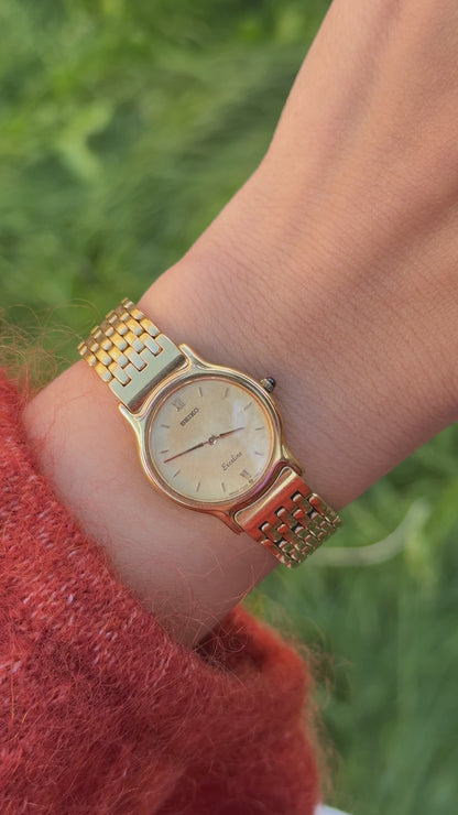 Seiko Exceline Vintage Watch 1986 - Champagne Dial