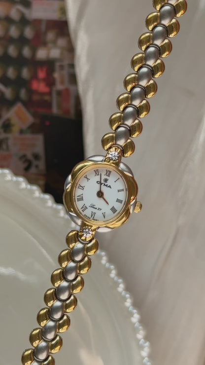 Cyma vintage watch - natural diamonds