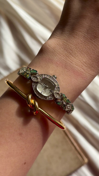 Lorenzo Valentino Art Deco Opal Watch 1990s