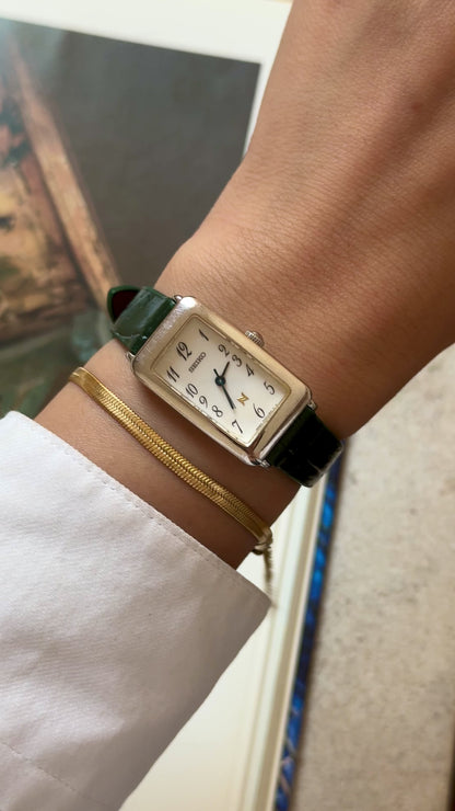Seiko Neue Vintage Watch 1994 - Green leather