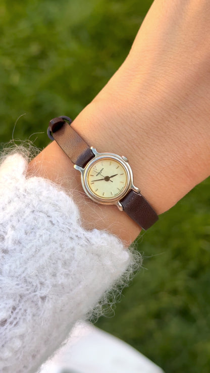 Marie Claire Vintage Watch 1990s - Bespoke Leather, Gold Plated