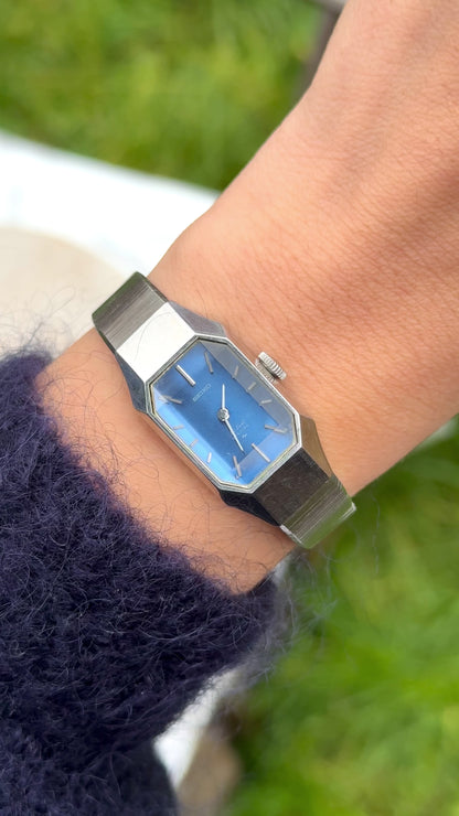 1974 Seiko Manual Wind Watch, White Gold Plated Plated Case