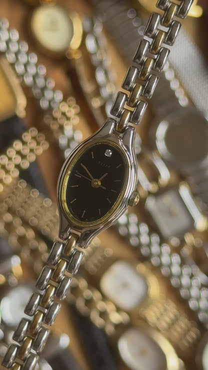 Super rare 1991 Vintage Seiko Tissé Watch - Diamond index