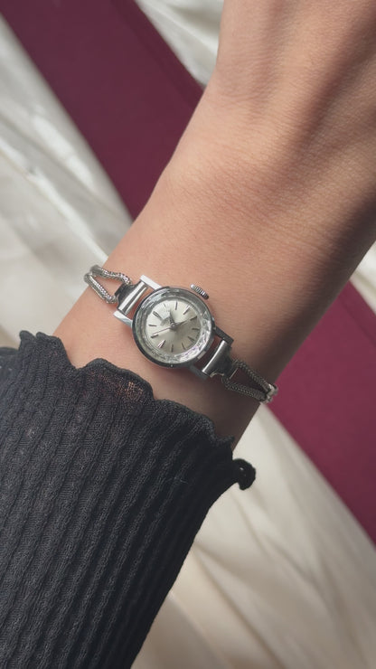 1960s Tugaris Manual Wind Watch, White Gold Plated Plated Case