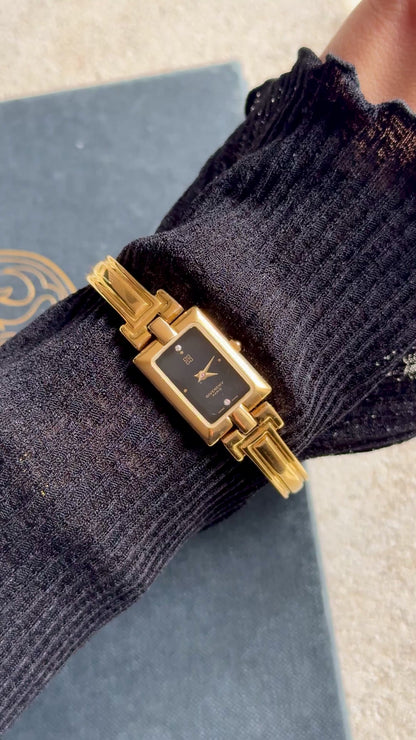 Vintage Givenchy Bangle Watch 1990s - Gold Plated