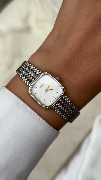Vintage Seiko Watch 1988 - gold and white gold plated