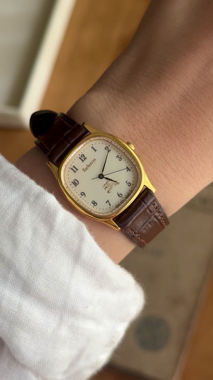 Burberrys Vintage Watch 1980s - Bespoke genuine leather