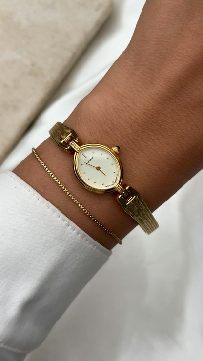 1998 Citizen Sylph Vintage Watch - 18ct Gold Plated, Marquise Dial, Near Mint