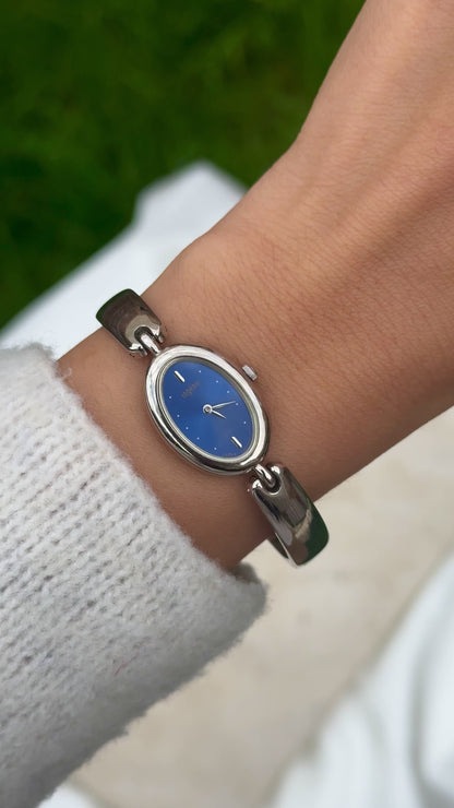 Seiko Alba Vintage Watch 1995 - Oval face, blue dial