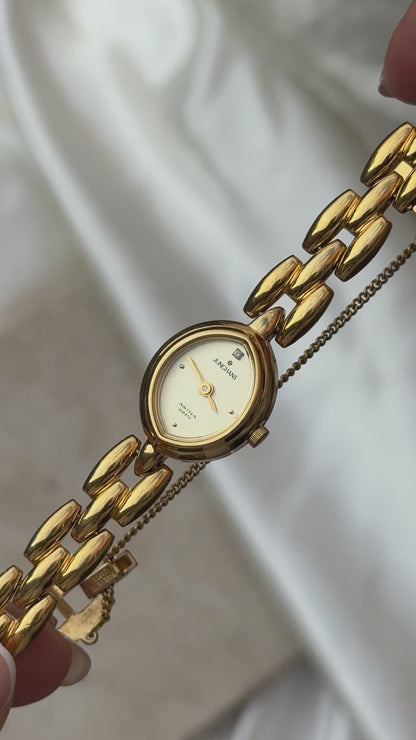 Junghans Astra Vintage Watch 1992 - Marquise Shaped Dial, Gold Plated