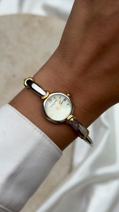 Marie Claire vintage bangle watch - gold plated