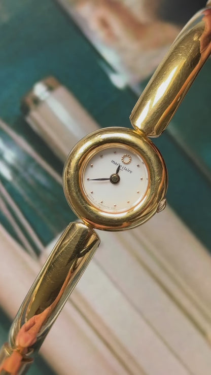 Marie Claire vintage watch - 18ct Gold Plated
