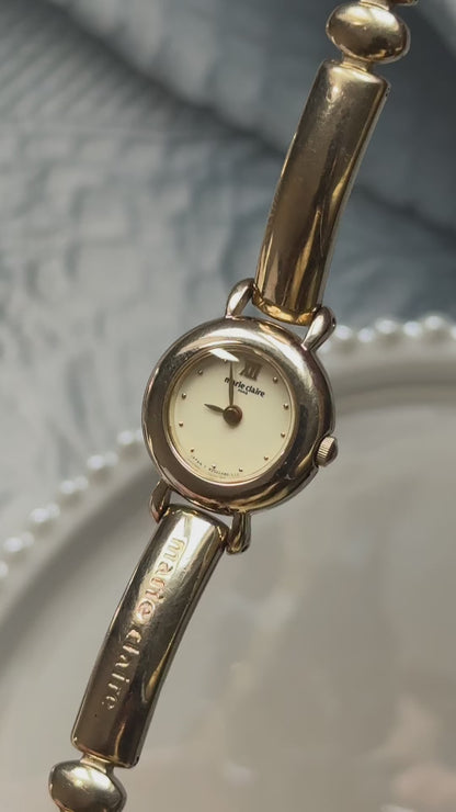 Marie Claire vintage watch - 18ct Gold Plated