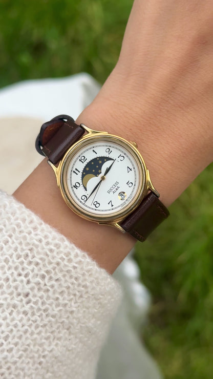 Super Rare Vintage Seiko Alba Watch- Moon Calendar - 1993