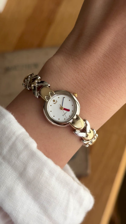 Private Label Vintage Watch - Tulips bracelet, near mint condition
