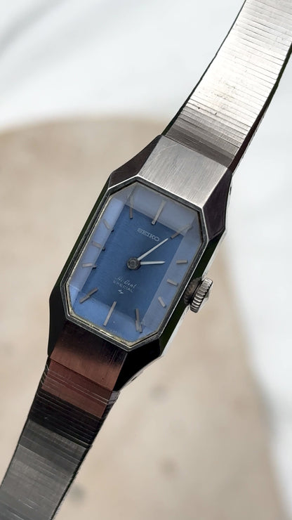 1974 Seiko Manual Wind Watch, White Gold Plated Plated Case