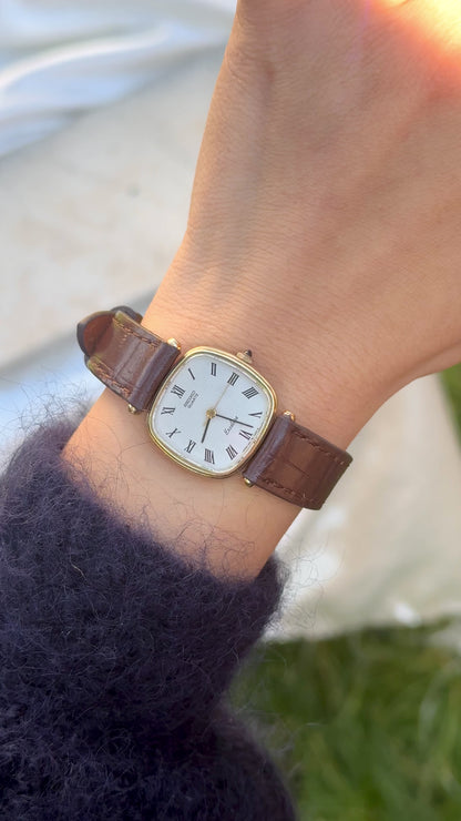 Vintage Seiko Women's Tank Watch 1991 - 30 Micron Gold Plated