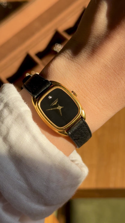 Longines Ladies Watch - Manual Wind - Near mint with original leather and buckle