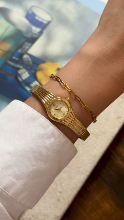 Vintage Sunlord by Seiko Watch 1990s, gold plated, mint condition