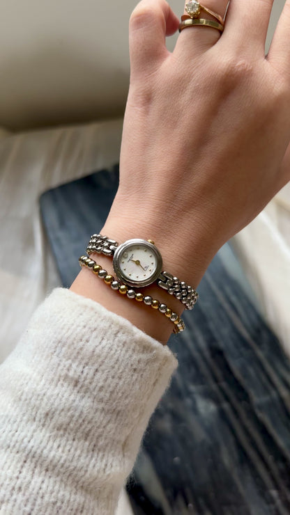 Vintage Gianni Accardi Milano Italy Watch -  Mother Of Pearl Dial