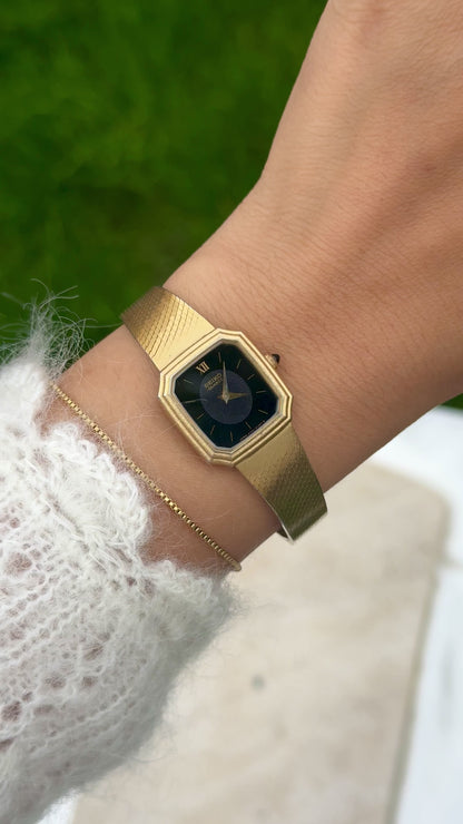Super Rare Find Vintage Seiko Watch 1980 - 18k Gold Plated