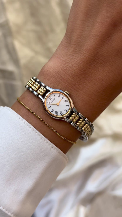 1990 Seiko Vintage Watch Oval Dial